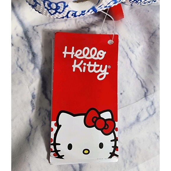 Crocs Hello Kitty Siren Clogs WOMENS 9 White Blue Metallic Soles Platform Heels - Picture 12 of 12